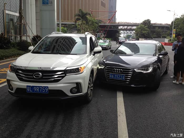 【图】天河珠江东路奥迪A6跨实线刮擦我的GS
