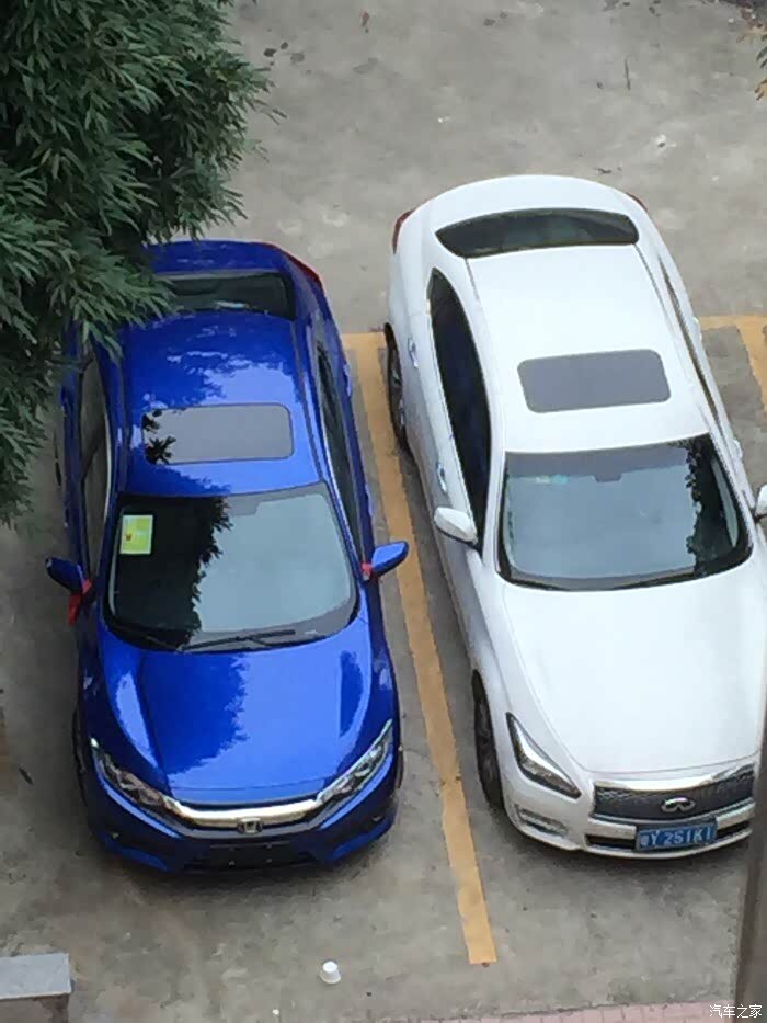 【图】今早起来看见楼下蓝色的思域_思域论坛_汽车之家论坛