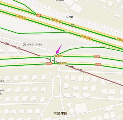 真南路东向西,古漪庄园附近,可以直接右转进沪嘉高速吗?