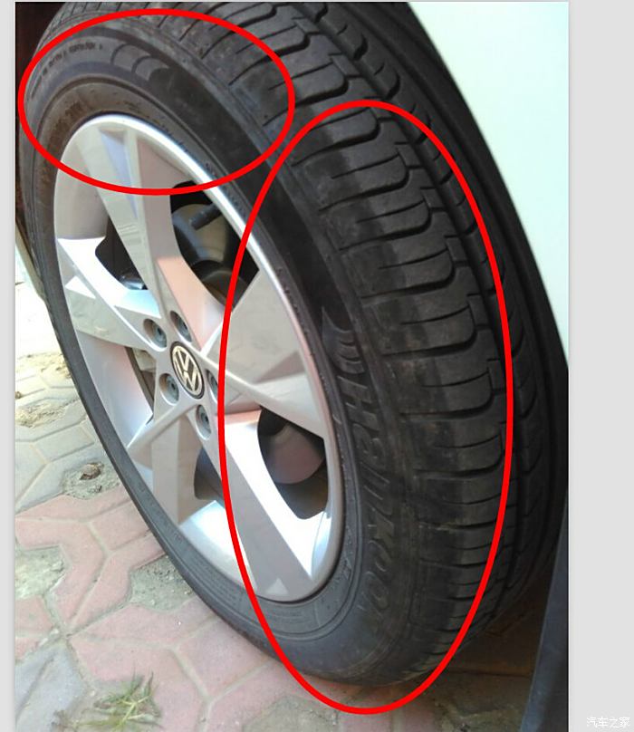 【图】图,这个轮胎是跑偏的愿意,还是正常磨损