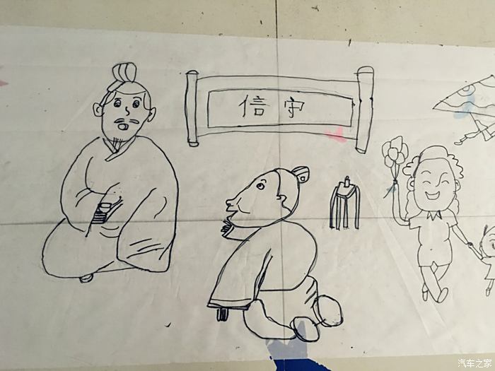 参观社区家风家训绘画展