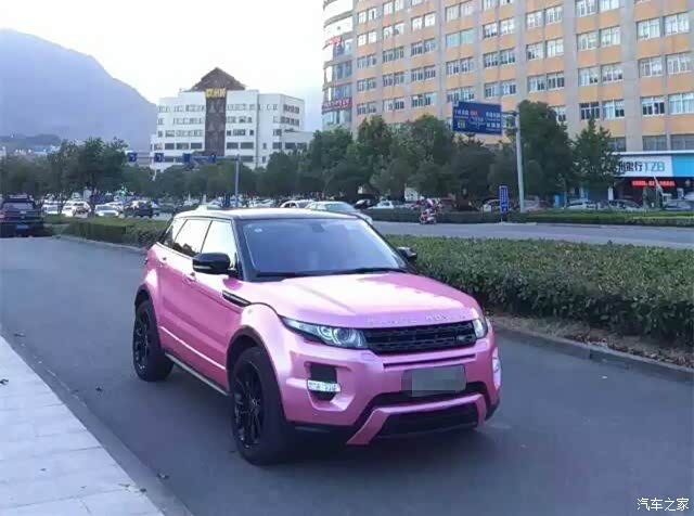 【图】北京路虎极光汽车改色公主粉车身贴膜价