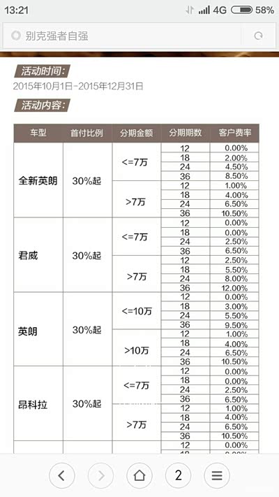 招行的免息贷款_英朗论坛_手机汽车之家