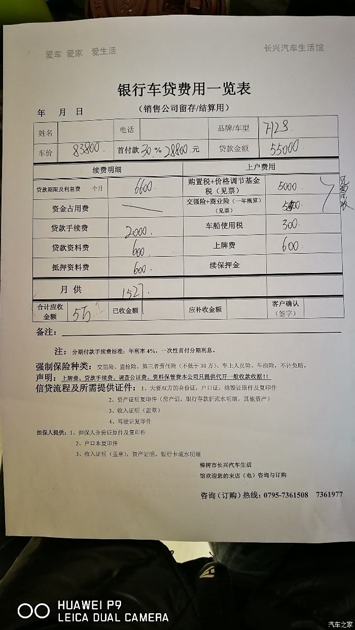 哈佛h2s看车中更新一张满意价目表和银行贷款利率