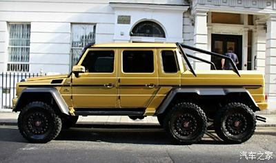 金色奔驰benz g 63 amg 6x6 看谁不爽就干谁!