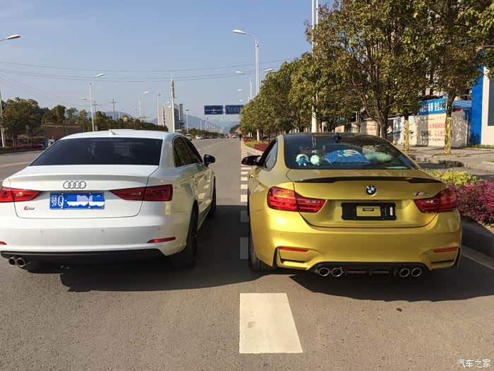 【图】梦想照进现实!BMW M4 vs AUDI A3_宝