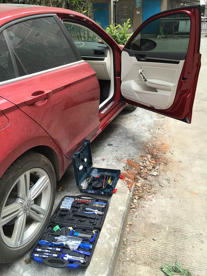 【图】凌渡330舒适凌厉红电动折叠后视镜改装