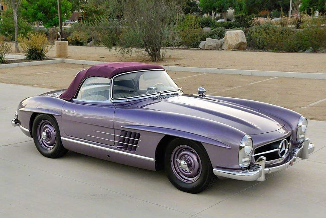 【图】紫色300sl roadster,灰姑娘的南瓜车,漂亮_奔驰sl级论坛_汽车之