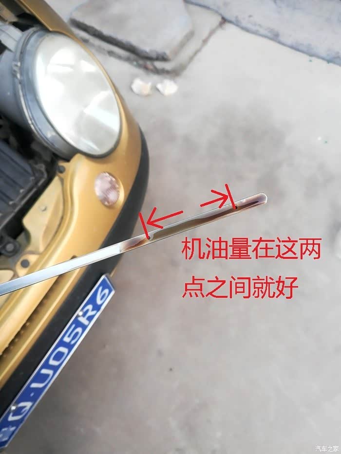 【图】你们0.8乐驰机油到刻度尺什么地方?我的