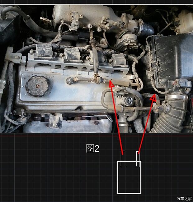 懂修车的帮看下机油透气壶接管位置?