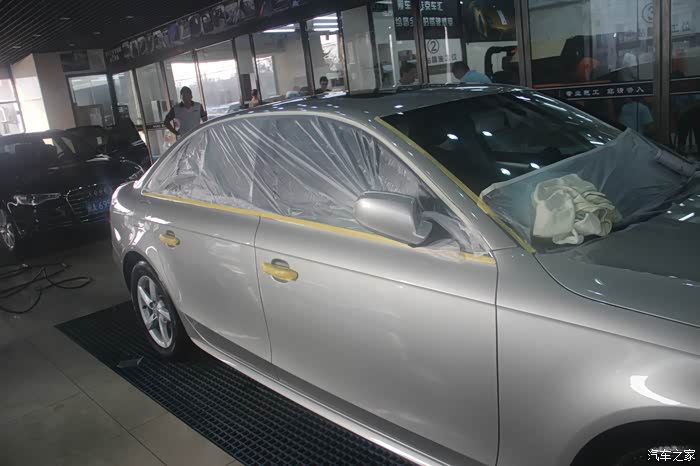 【图】为自己奋斗到的水晶银色小4做个漆面保