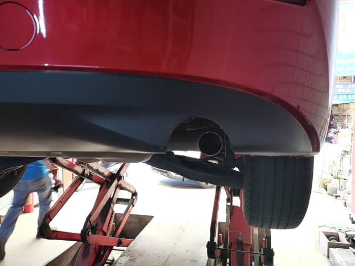 心血来潮改一下排气尾喉_马自达3 昂克赛拉论坛_汽车之家论坛