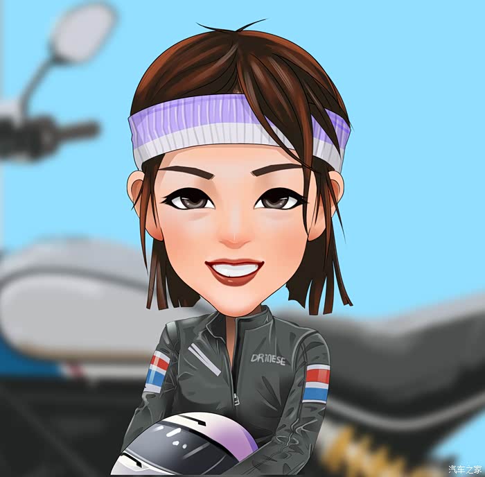 【图】【300画画】画个女骑士头像,喜欢带头巾的机车女孩~_摩托车论坛
