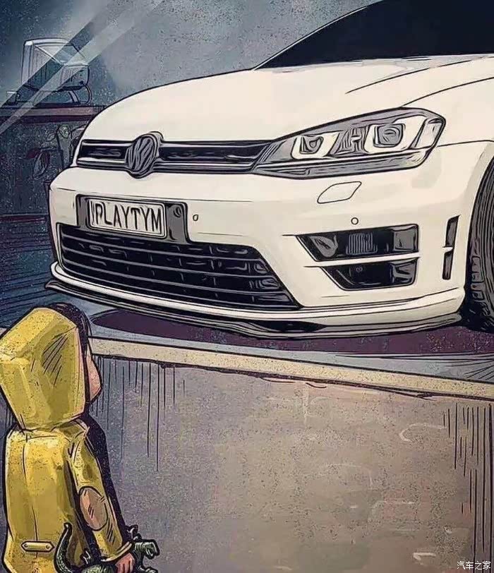 求个小男孩橱窗外看车的照片,要高尔夫或者高尔夫gti的