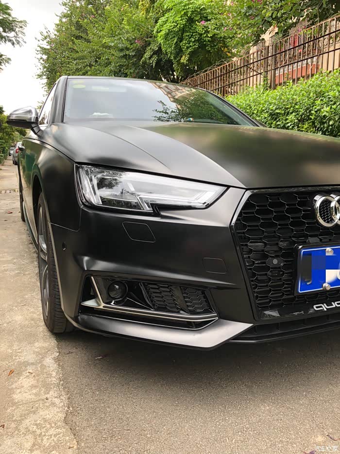 18款a4l朱鹭白变黑武士效果图