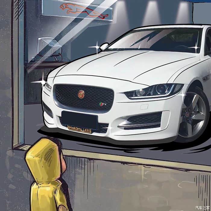 哪个老板们有那张小男孩看店里捷豹的图片啊