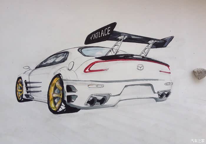 手绘小白的马自达rx7