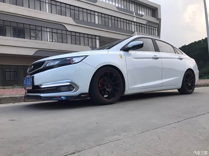 帝豪gl改装案升级17寸轮胎轮毂胎压传感器更美更安全