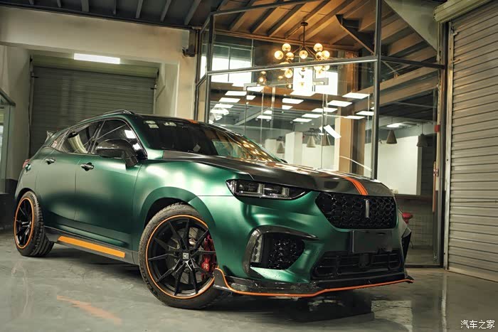 【身披战甲】vv7电光祖母绿色膜改装作业