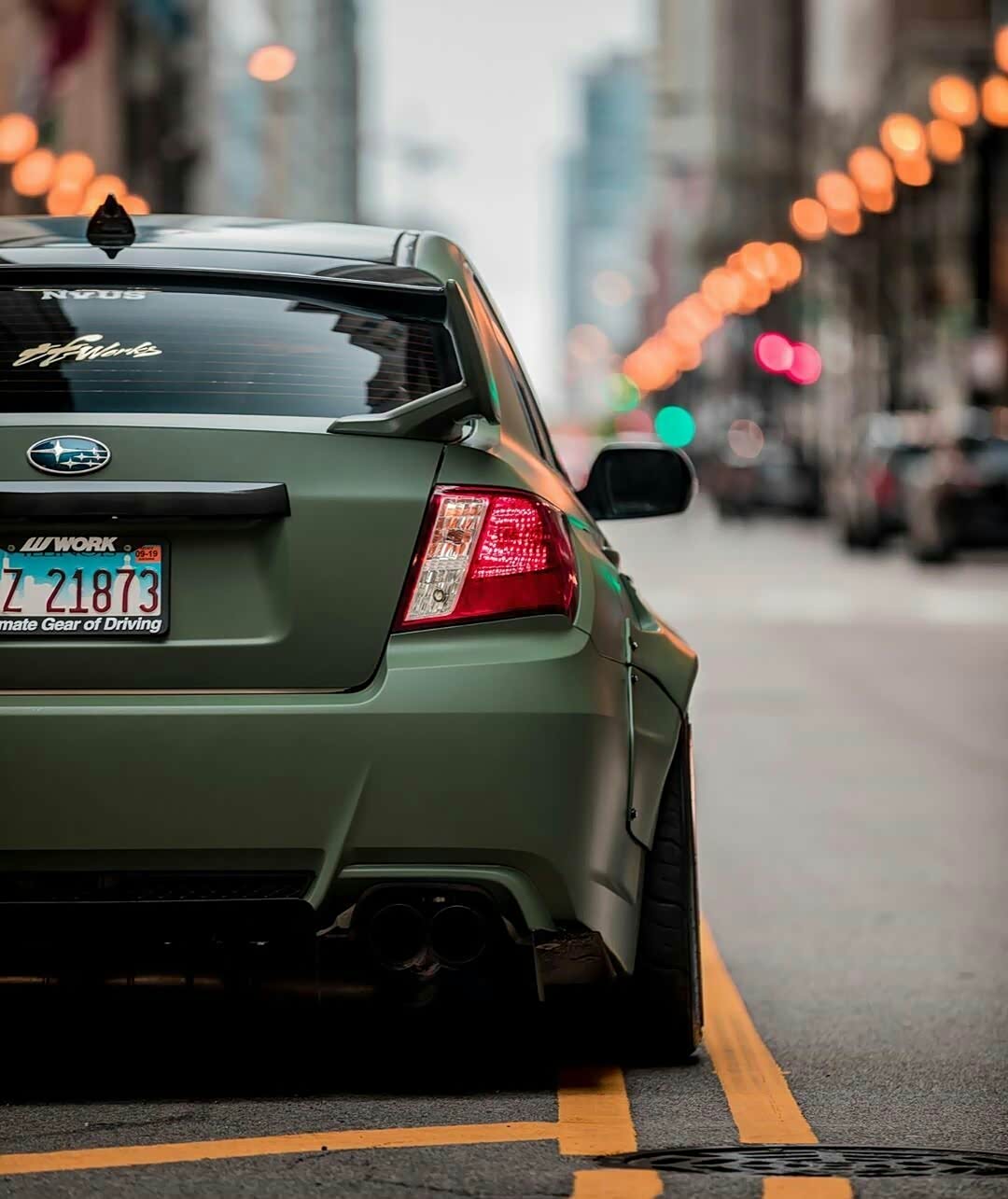 帅气的宽体斯巴鲁翼豹sti经典老车.