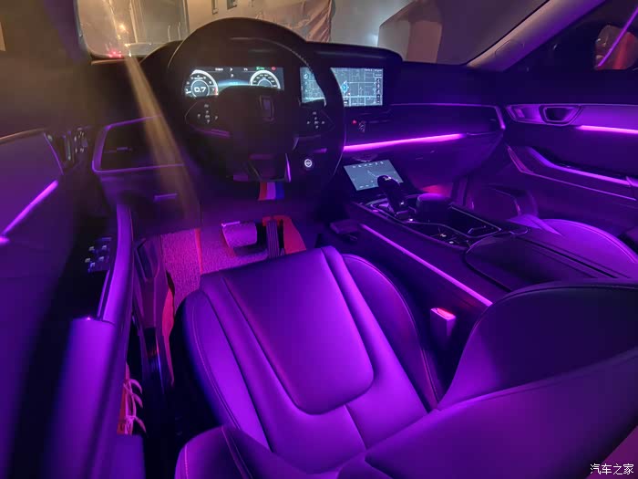 t99改装之奔腾t99s改装新5系led氛围灯超赞