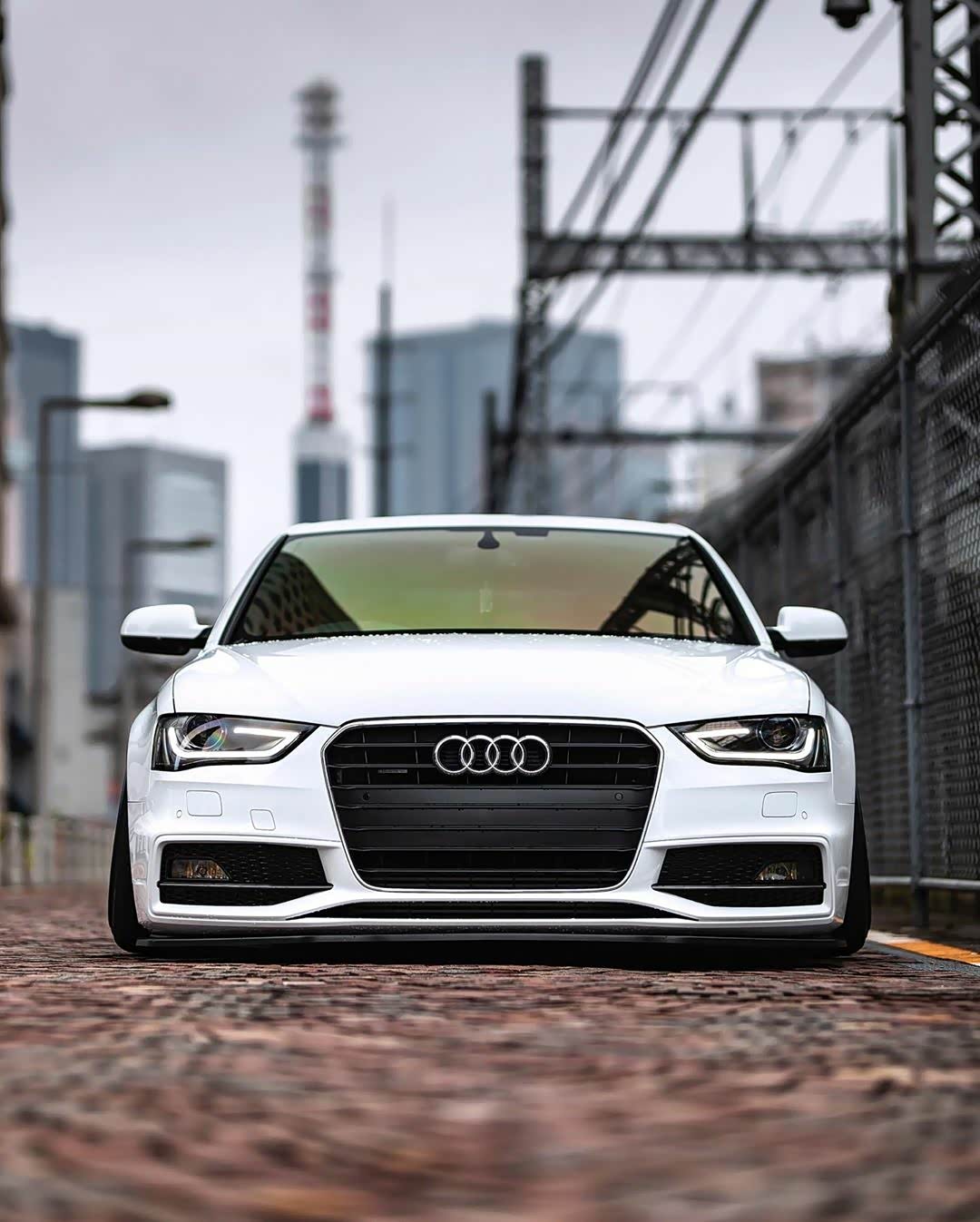 白色素净风格的奥迪a4