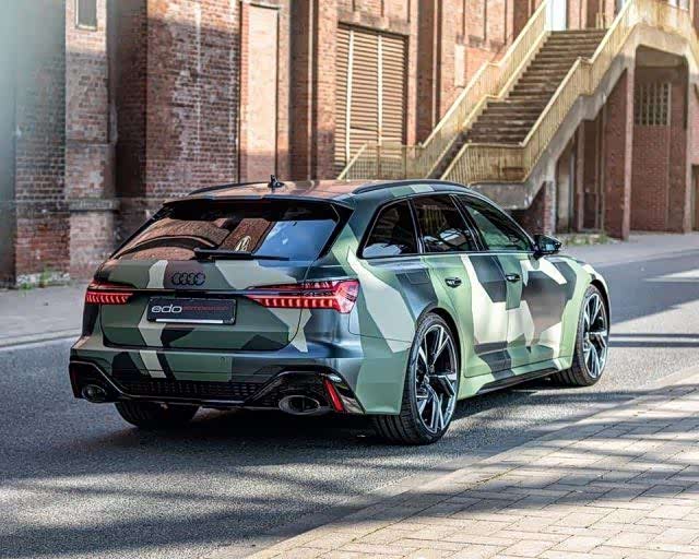 迷彩涂装的奥迪rs6~太帅了