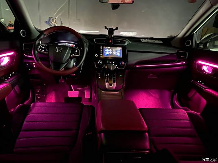 本田皓影改装专车专用64色氛围灯安装教程分享案例带效果图