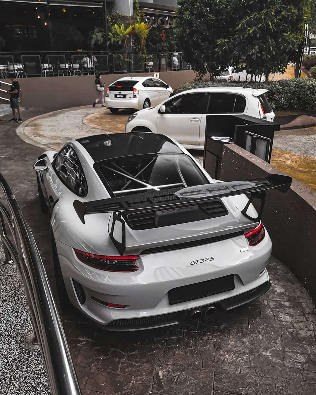 保时捷911gt3rs9912改灰蜡笔色车漆果然很帅