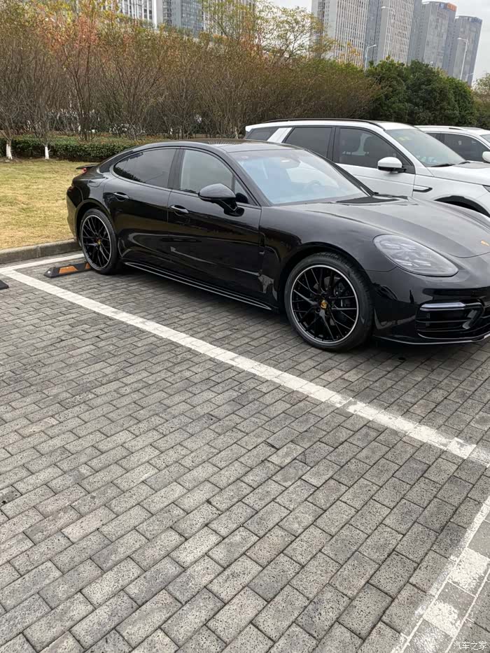 求助:帕拉梅拉黑玉色和细花白停在一起拍的照片