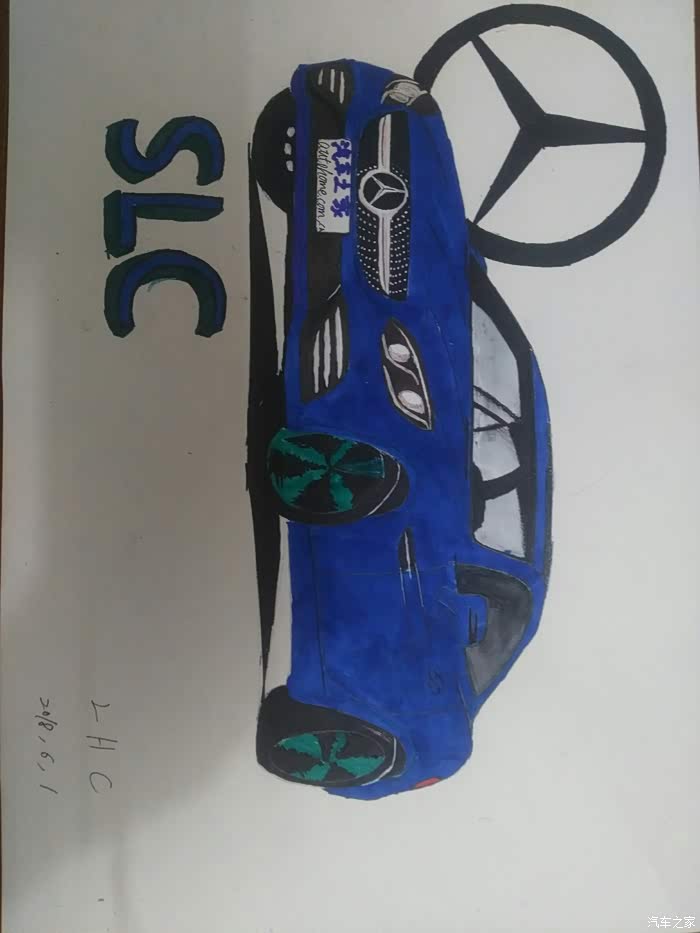 画young年华手绘奔驰slc级