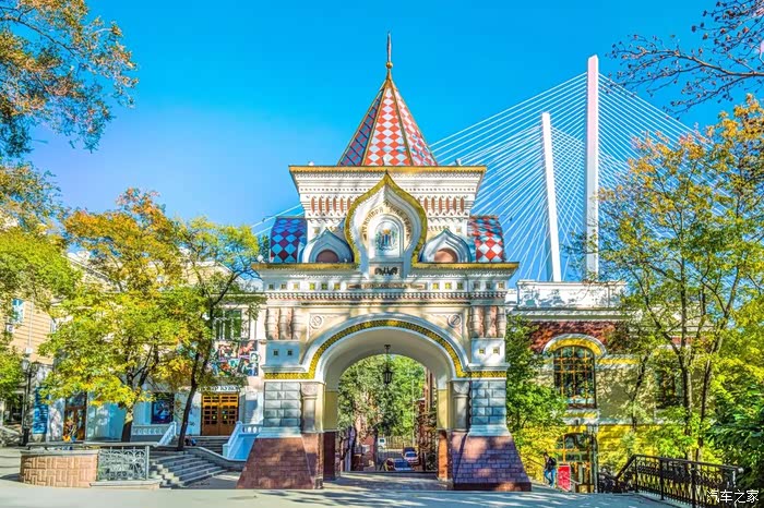 美丽的港口城市海参崴.