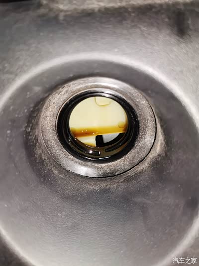 有些人  清楚机油口内乳白色应该个塑料件并乳化