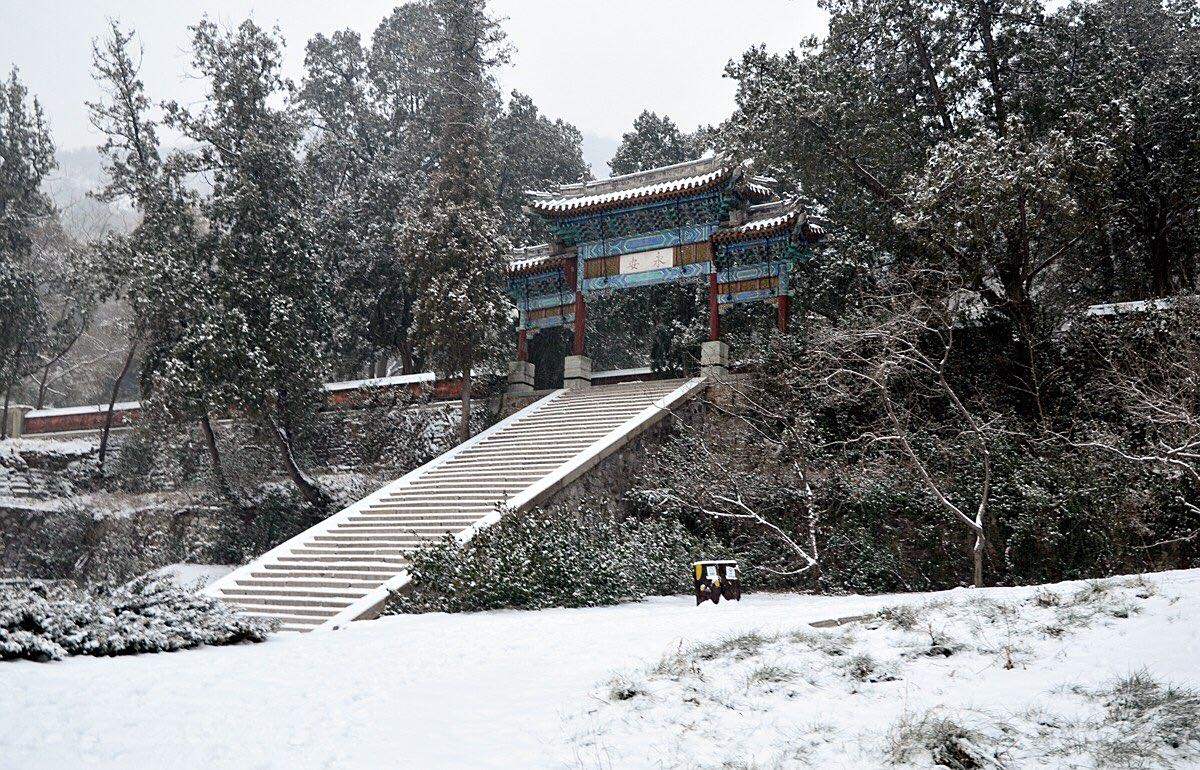 北京香山雪景!白雪皑皑,分外妖娆