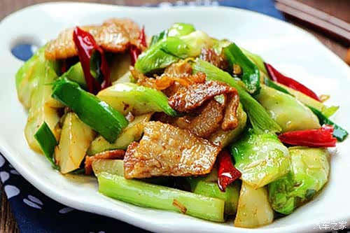 肉片炒儿菜的做法