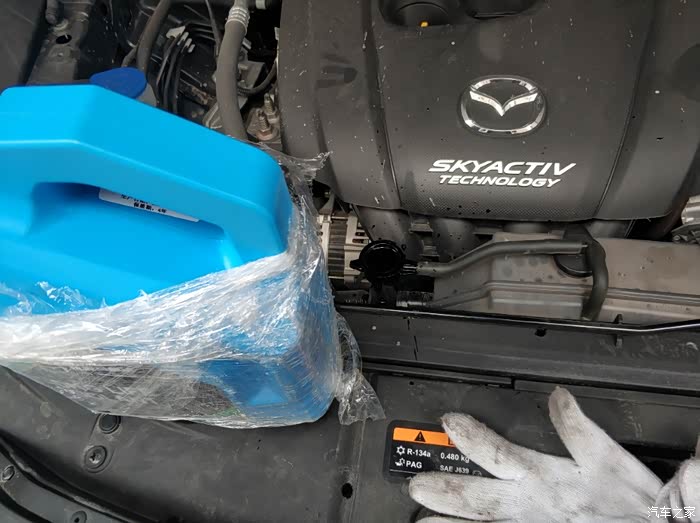 【图】请教一下大家关于水箱加防冻液的位置_马自达cx-5论坛_汽车之家