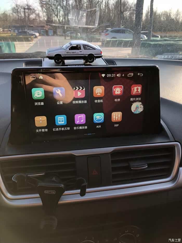 17款昂克赛拉低配更换导航显示屏