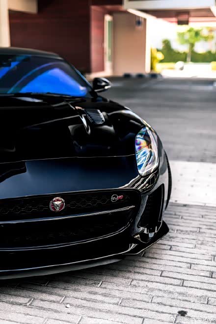 捷豹f-type svr,全黑色帅.