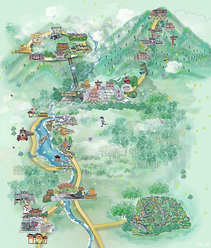南山竹海地图 游览图图片