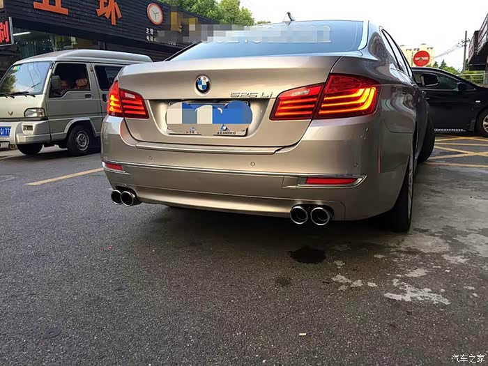 宝马525li改装四出阀门排气