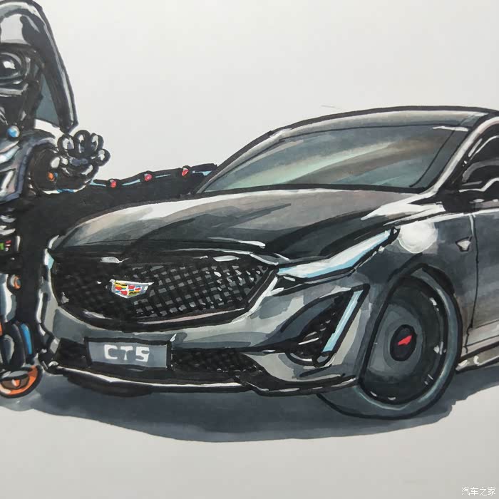 打卡2020q版手绘黑武士ct5汽车人