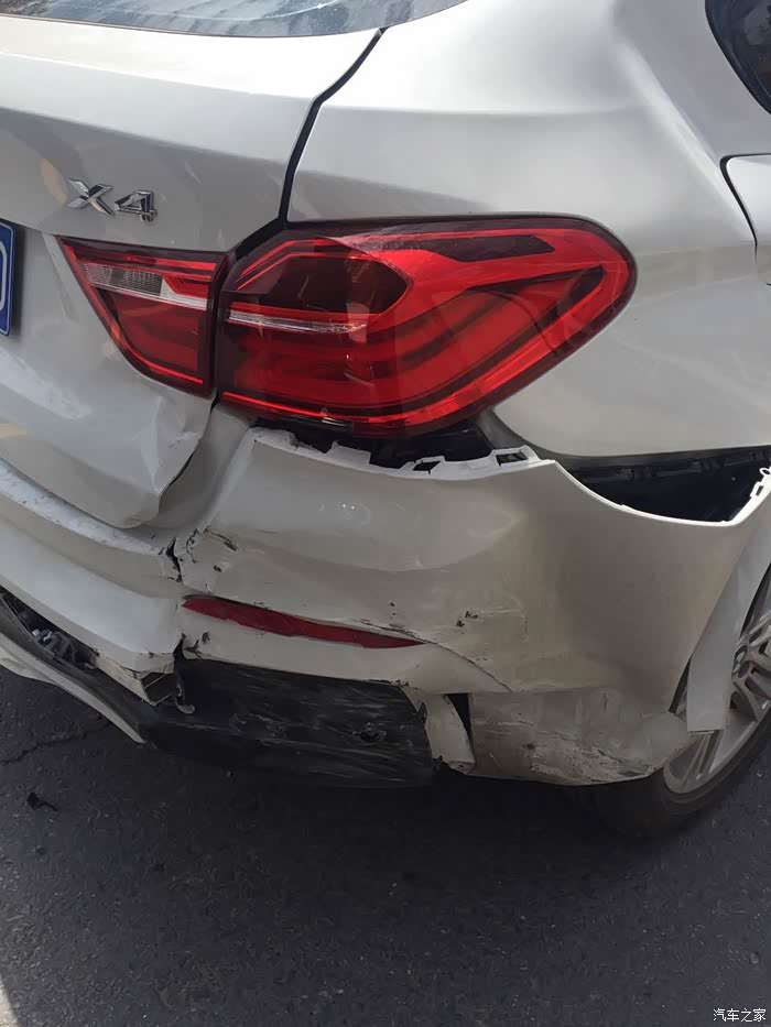 【图】六个月的x4被一车追尾损伤惨重求帮助_宝马x4论坛_汽车之家论坛