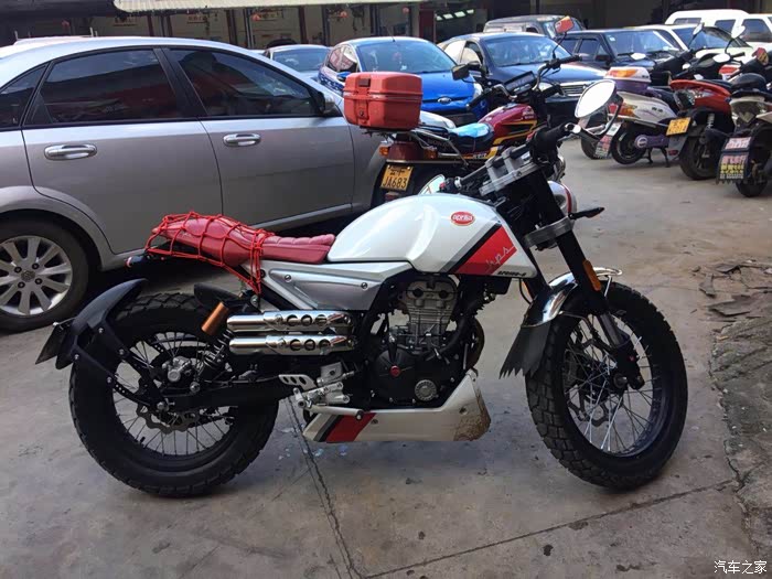 同款白色来顶帖,建议你换了后挡泥板,前轮加个小档皮,更有味道.