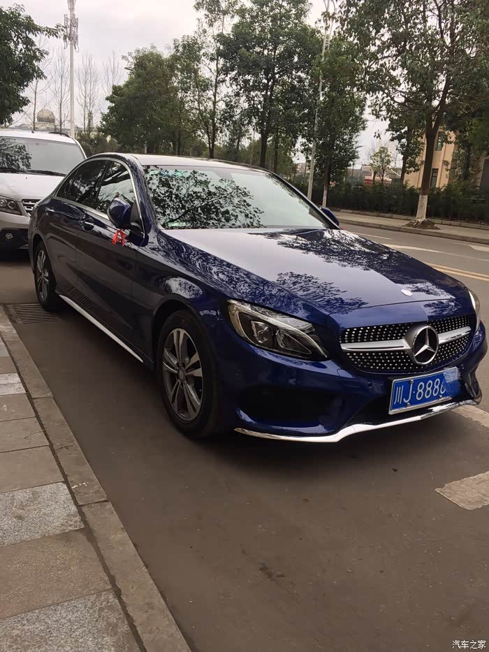 【图】小蓝c 百看不厌的"满天星"中网上身_奔驰c级论坛_汽车之家论坛