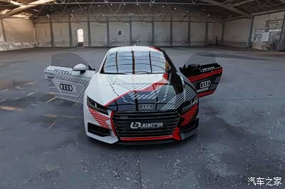 奥迪车身改色私人定制彩绘 黑白双拼系列