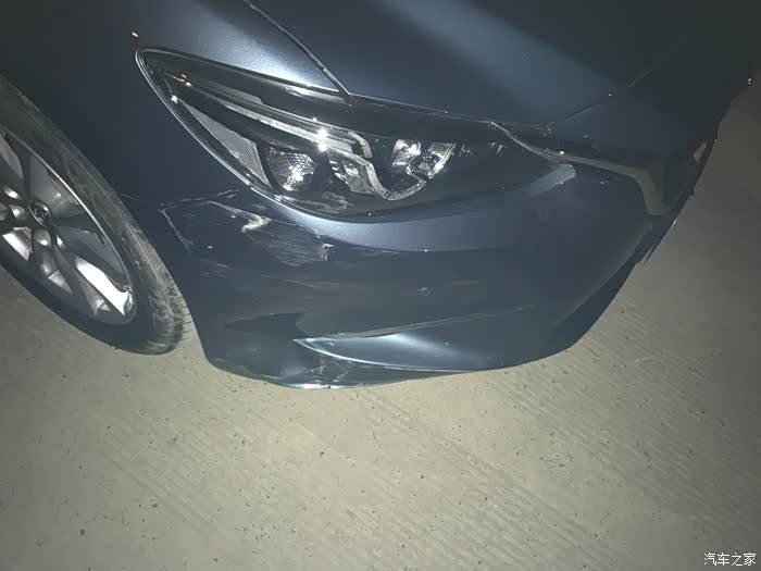 晚上到车一不注意又碰了