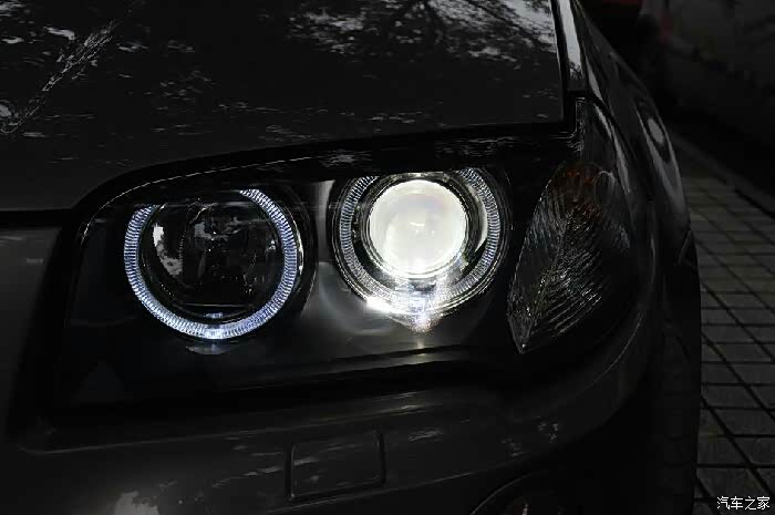 【图】老款x3改装海拉三高清 换白色天使眼_宝马x3论坛_汽车之家论坛