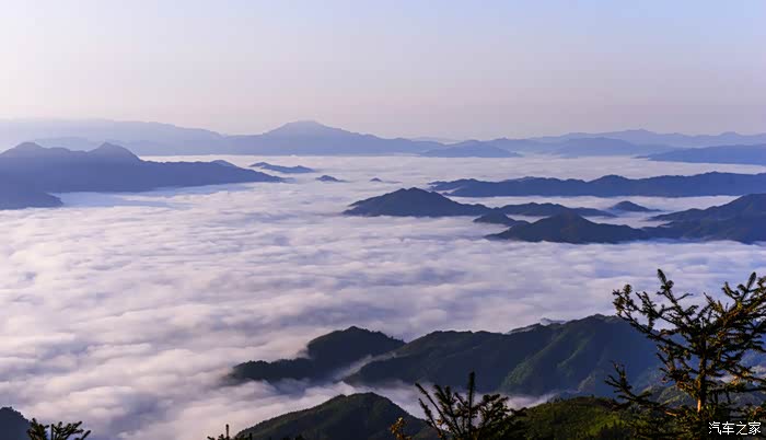 携手小v入云端走进新化古台山日出云海