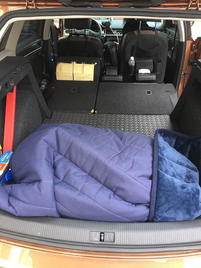 蔚领后备箱铺平改床车床车加行李箱套图