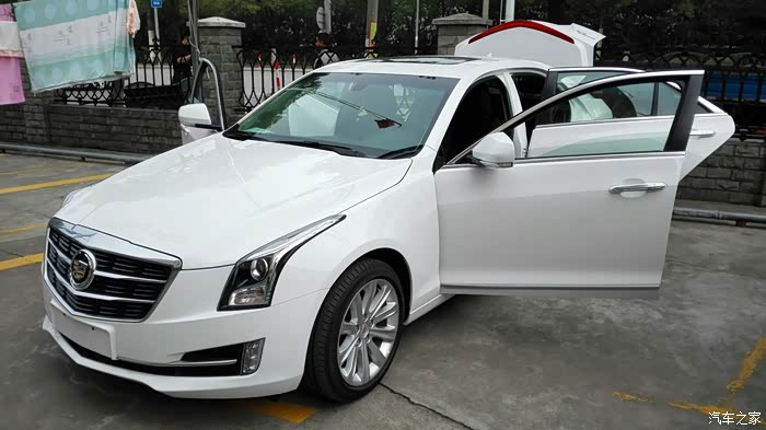 【图】白色atsl提车后,交作业,多图_凯迪拉克ats/ats-l论坛_汽车之家